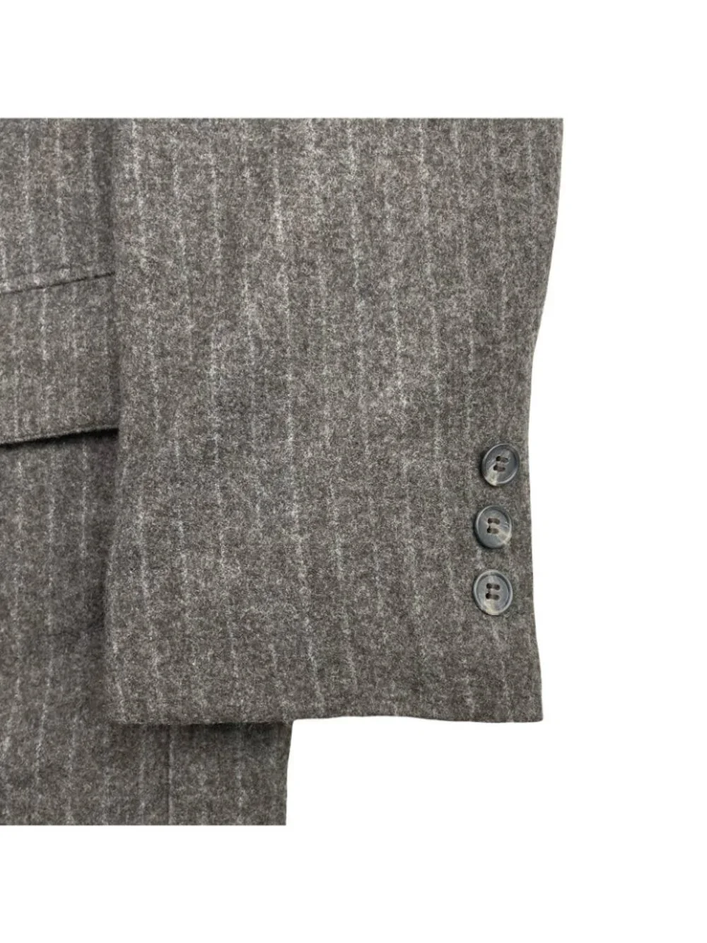 VTG Ralph Lauren Chaps Men's Wool Flannel Blazer Brown Railroad Stripe •USA• 40S